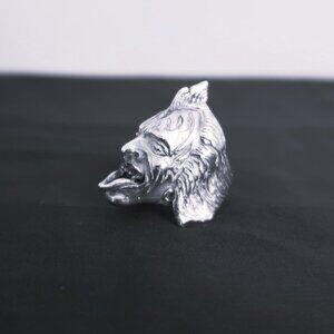 KISS Band Gene Simmons Demon Stamped 925 Sterling Silver Ring Heavy 33g Vintage